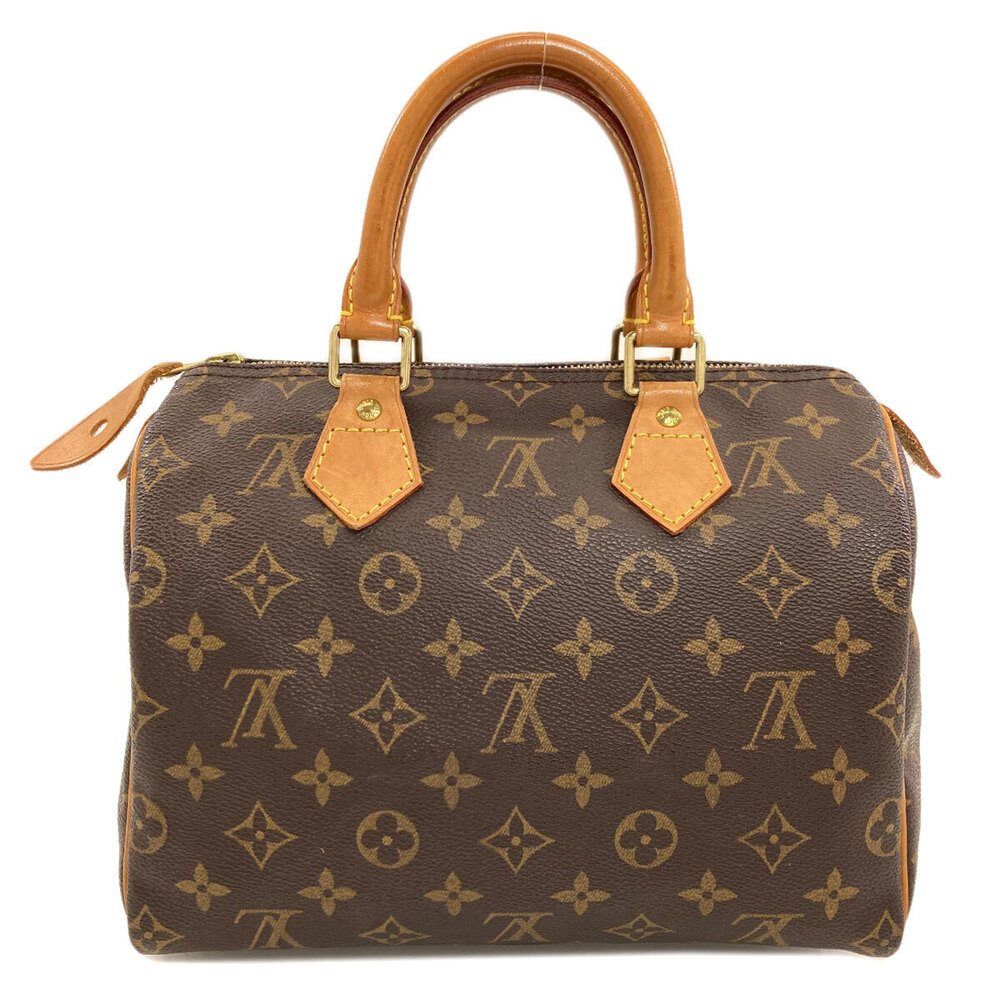Louis Vuitton Canvas Monogram Speedy Handbag Brown